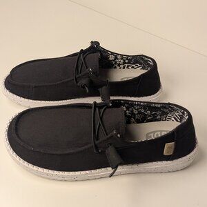 Hey Dude Wendy Shoes Womens Size 10 Black Odyssey Slip On Casual Comfort Loafers